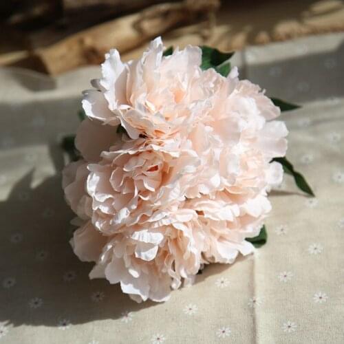 Peony Bouquet Tiffany Blue Artificial Flower Home Decor Wedding Decoration Fake Flowers Gift For March 8th