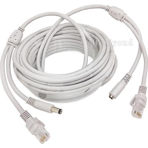 10m / 20m / 30m / 40m /50m Ethernet Cable RJ45 + DC Power CAT5/CAT-5e CCTV Network Cable Lan Cable For IP Camera NVR System
