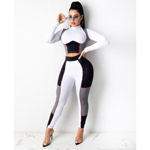 Sports Yoga Set Women Tracksuit Athletic High Waist Leggings Outfit Workout Splicing Sportswear Gyms Crop Top Sports Bra
