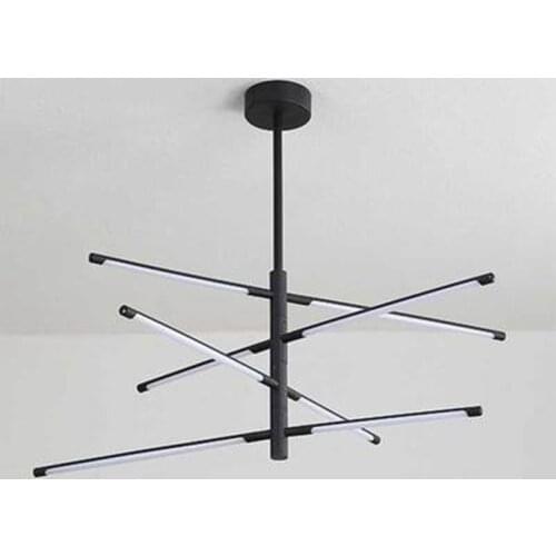 Post modern creative strip art Minimalist chandelier restaurant lamp dining room lamp designer Nordic bedroom room chandelier