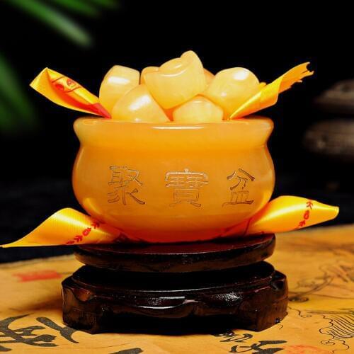 Tang Yue homes and gold ornaments the cornucopia Topaz crystal ball decoration feng shui office decoration money