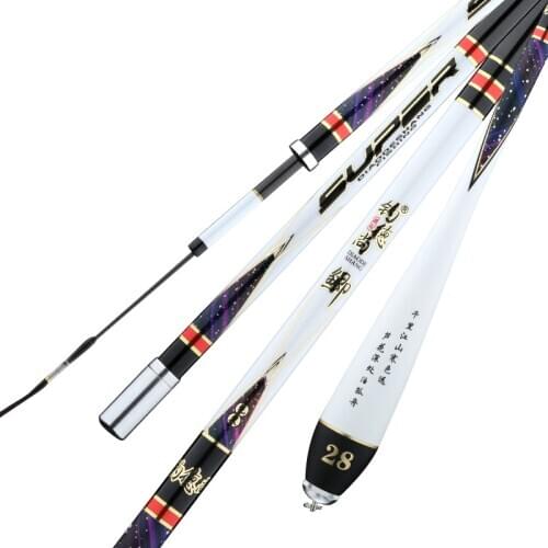 2.7M-6.3M Carp Fishing Rod Carbon Fiber Taiwan Wedkarstwo Olta Hand Pole 28/19 Tune Fishing Sticks Canne Vara De Pesca