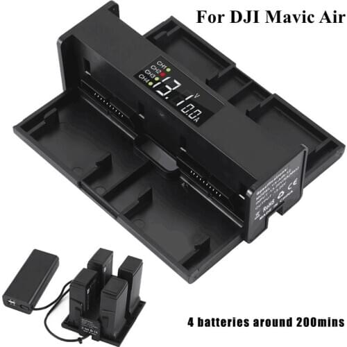 Smart Battery Charging Manager Steward Housekeeper Foldable Digital Display Butler Parallel Extension Adapter For DJI Mavic Air