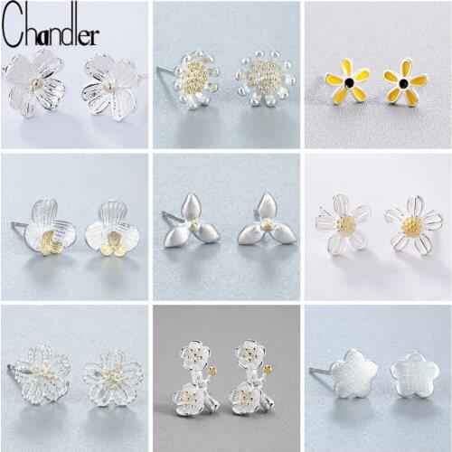 Chandler Blossom Flower Earring Flora Stud Earrings For Women Boucle d'oreille Simple Flower Findings Wholesale
