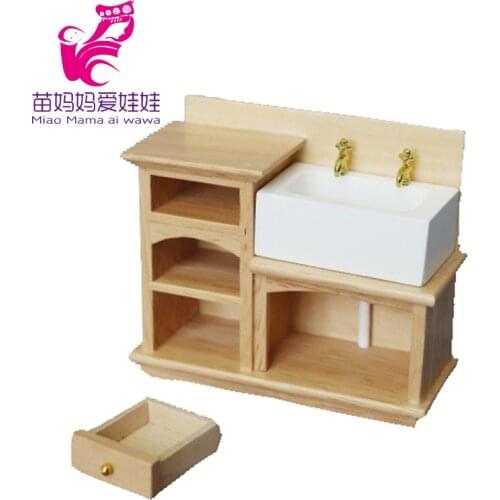 1/12 Doll house mini book room living room furniture accessories bookcase display European style cabinet with windows