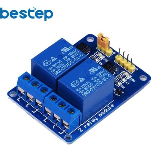 1PCS 5V 2 Channel Relay Module Shield for Arduino ARM PIC AVR DSP 2-way relay module