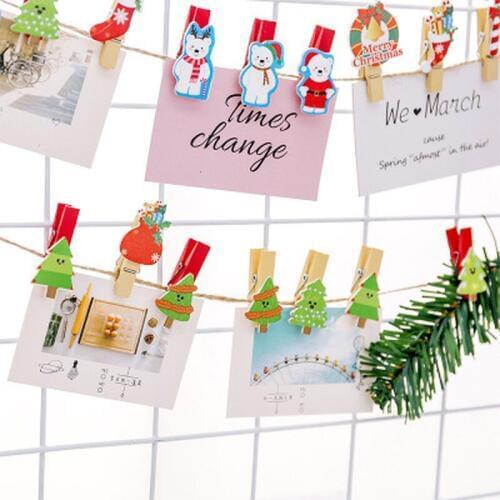 10pcs/set Christmas Clip Children Cartoon Binder Clips Student Cute Paperclips Novelty Stationery Clip Kawaii School Supplies