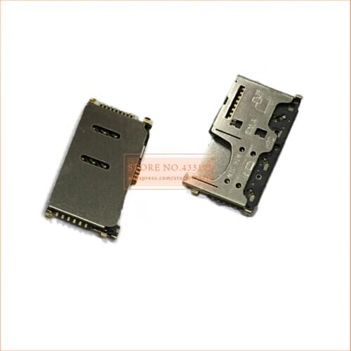 10pcs Original New High Quality Connector Micro SIM+TF Card Slot Tray Holder