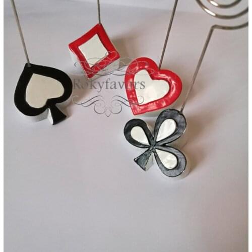 12PCS(3sets) Poker Place Card Holder Party Favors Poker Theme Event Gifts Anniversary Party Table Decoration Supplies