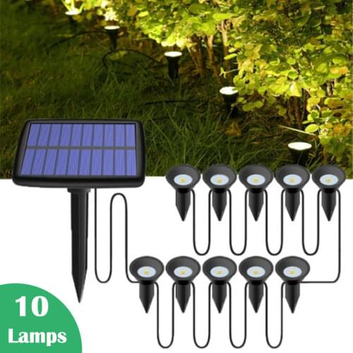 2pcs/10pcs Solar Power Lawn Lamp Garden Lights Outdoor Waterproof Flowerpot String Lights Patio Path Backyard Decor Solar Lamps