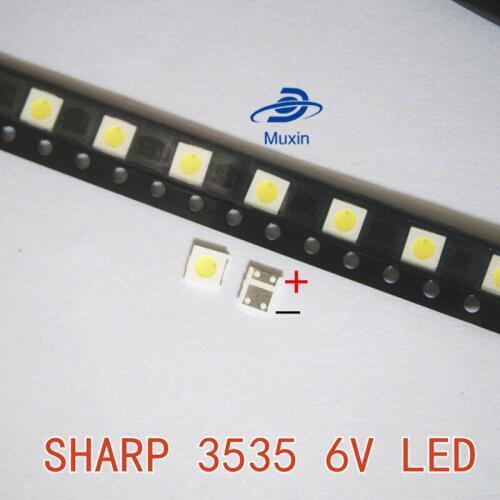 2000pcs SHARP LED backlight LCD TV 3535 3537 LED SMD Lamp bead bead 1.2W 6V 3535 Cold white