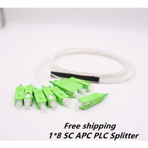 30PCS/Lot Fiber Optic PLC Splitter 1X8 SC APC FTTH Optical Splitter Single Mode