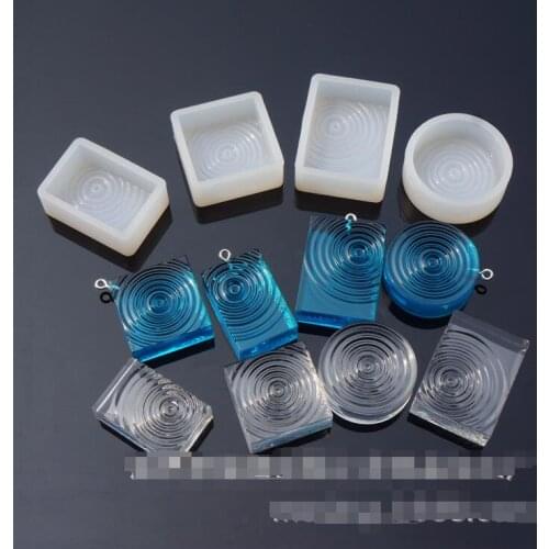 4 Types Jewelry Pendant Making Mold Silicone Resin Casting Mould DIY Craft Tool