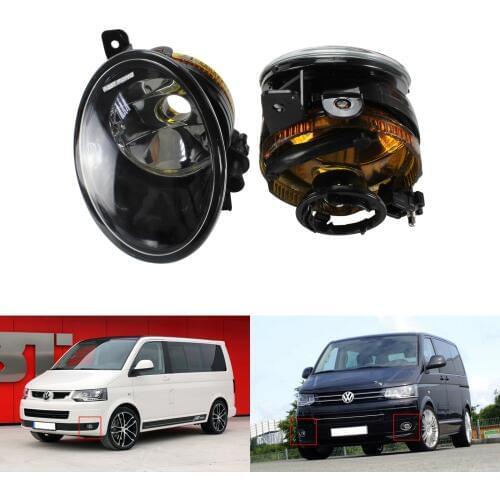 ANGRONG 1 Pair Front Fog Light Assembly Without Bulb For VW Transporter T5 Caravelle 2010-15