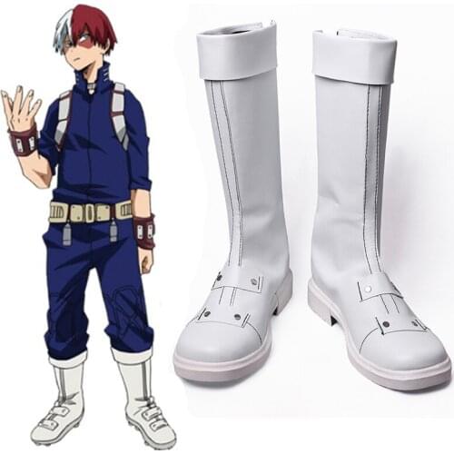 Anime My Hero Academia Cosplay Shoes Shouto Todoroki Cosplay Boots Halloween Party Boku no Hero Academia Daily Leisure Shoes