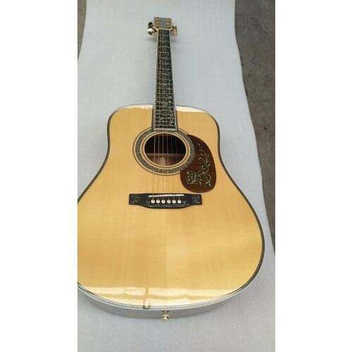 Free shipping 41 inches handmade all solid AAAA fancy abalone dreadnought guitar professional acoustic electric guitar
