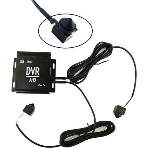 Free Shipping HD 1080P 2 Channel Mobile DVR With 2 Mini Cams Support TF Cards AHD DVR CMS Download Free 2CH MDVR for Car Truck
