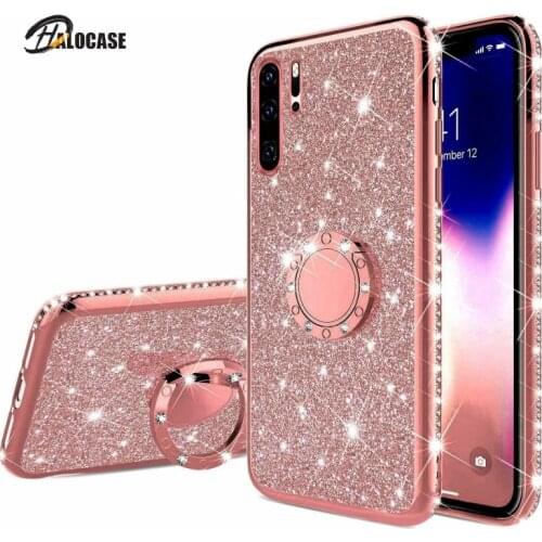 Finger Ring Diamond Soft Glitter Phone Case For Xiaomi Redmi Note 9S 9 Pro MAX POCOX3NFC 9T 8T 8A Mi Note 8 7 5 Pro 10 Lite CC9E