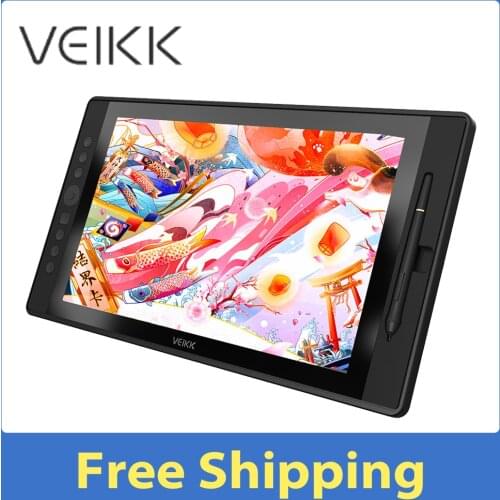 VEIKK VK1560 Pen Display Professional Drawing Digital Screen 15.6inch 1080P with 8 Shortcut Keys 8192 Levels Battery-Free Pen