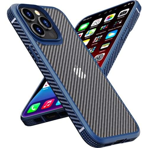 For Apple iPhone 11 12 Pro XS Max XR SE 2020 678 Plus Case with Carbon Fiber Pattern Anti Sweat and Fingerprint Shockproof