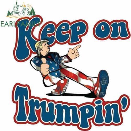 EARLFAMILY 13cm x 10.2cm For Trump 2020 Sticker Anti Democrat Live Off Car Stickers Graffiti Sticker Suitable For VAN RV SUV