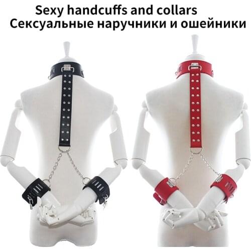 Erotic Sex Toys For Couples Woman Sexy BDSM Bondage Handcuffs And Collars For Adult Toys Slave Sex Accessories Adult products