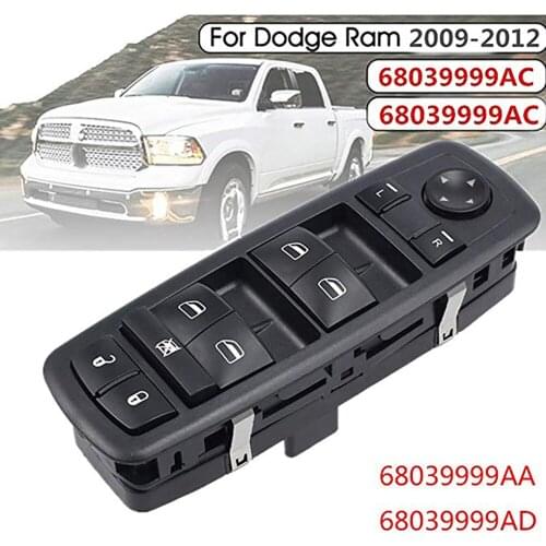 Master Power Window Switch Front Left Driver Side Replacement for Dodge Journey Chrysler Town & Country 68039999AA 68039999AB