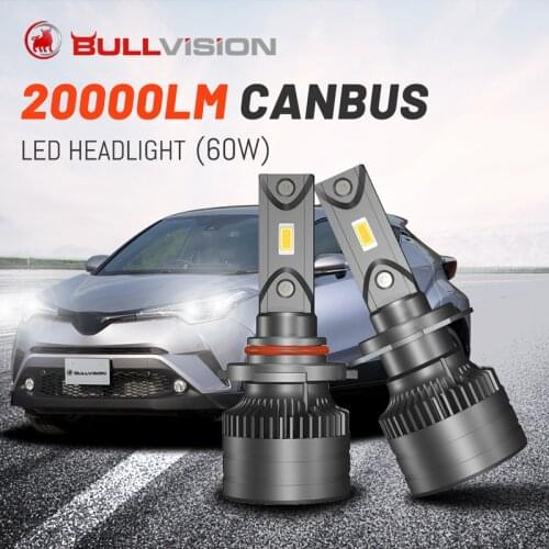 Led H8 H9 Cambus Lamp 20000Lm H11 H7 H4 Headlights Bulb 6000K 9005 Hb2 Luces Moto 12V 9006 Hb4 High And Low Spotlight Bullvision