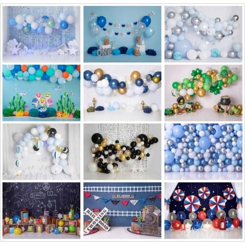 HUAYI Photography Backdrops 1st Baby Shower Cake Smash Photo Background Children Newborn Boys Birthday Studio Photocalls Props