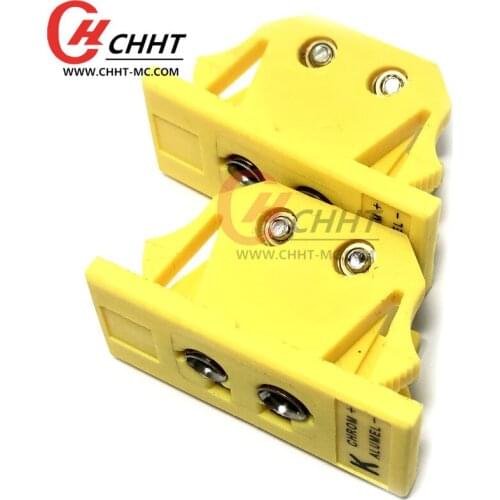 K-Type Yellow Female Panel Standard Thermocouple Wire Connector