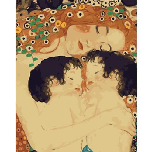 Painting By Numbers DIY Dropshipping Big size Mother and child three hugs Figure Acrylic House Decoration Art picture Gift