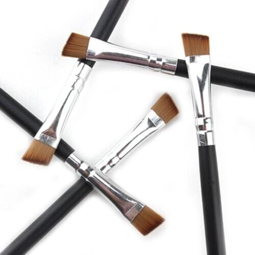 5Pcs Black Eyebrow Inclined Flat Angled Brush Eyeliner Eyeshadow Eye Brow Makeup Tool Professional Women Cosmetic Makeup Tools