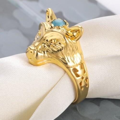Retro Viking Warrior Wolf Head Rings For Men Womens Punk Male Ethnic Ring Hip Hop Finger Bands Stainless Steel Jewelry Gifts