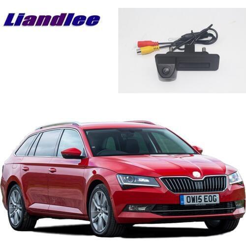LiandLee Car Trunk Handle Rear View Reversing Parking Camera For Skoda Superb B6 2008~2015