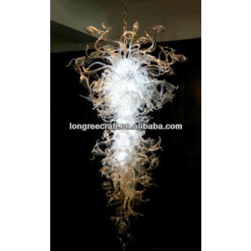 54" Frosted White LED Art Glass Chandelier lighting for sale