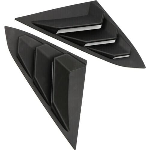 For Honda Civic 2016-2019 Matt Black Rear Window Louvers Shutters Cover Trim