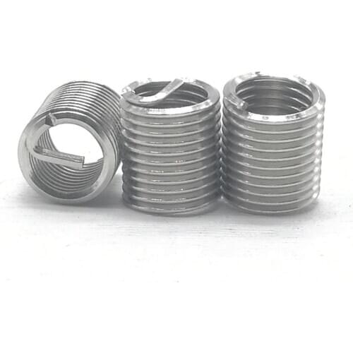 20Pcs M8 M10 M12 Stainless Steel Coiled Wire Helical Screw Bushing Sleeve Set Thread Inserts Self Tapping Thread Repair Tools