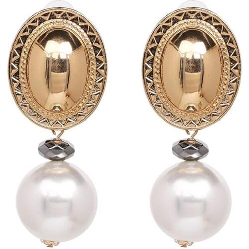 New water drop alloy pearl earrings womens alloy earrings Bohemian earring