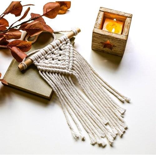 New Hanging Wall Cotton Rope Tapestry Tassel Hand Woven Living Room Bohemian Tapestry Art Home Decoration