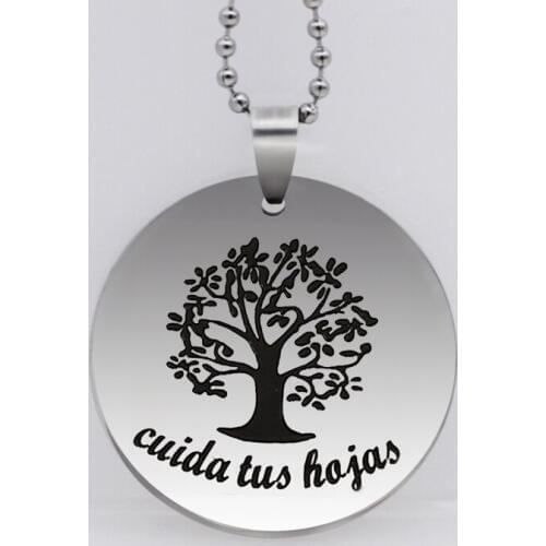 Tree of Life Necklace AliExpress Top Seling Stainless Steel Disc Collar Necklaces Jewelry for Men and Women YP6821