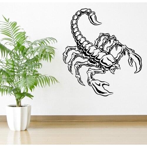 Personalized Color SCORPION Vinyl wall art sticker decal insect predator mural room decoration Adesivo De Parede Mural JW151