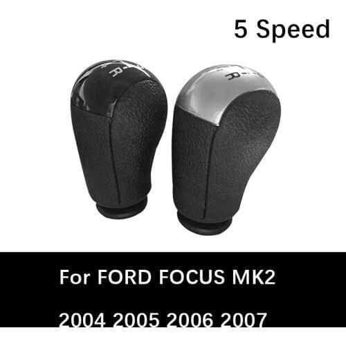 5 Speed Car Gear Shift Knob For FORD FOCUS MK2 2004 2005 2006 2007 Auto Manual Lever gear shift knob Lever Shifter handle Knob