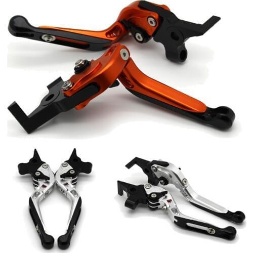 With logo Motorcycle Frame Ornamental Foldable Brake Handle Extendable Clutch Lever For DUCATI M1100/S/EVO MONSTER