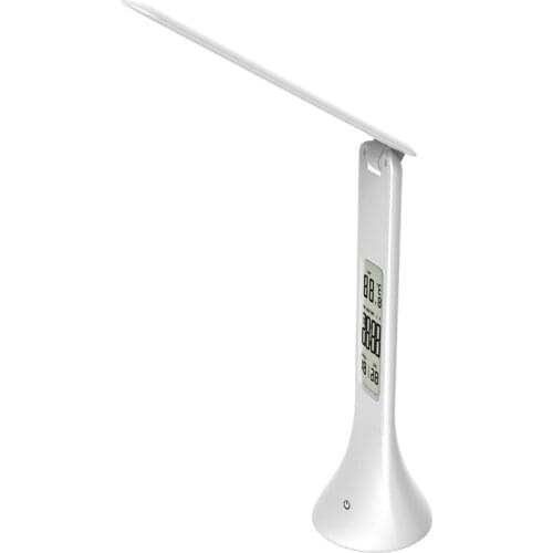 LED foldable colorful table lamp usb dimming touch charging calendar alarm clock temperature настольная лампа luminária de mesa