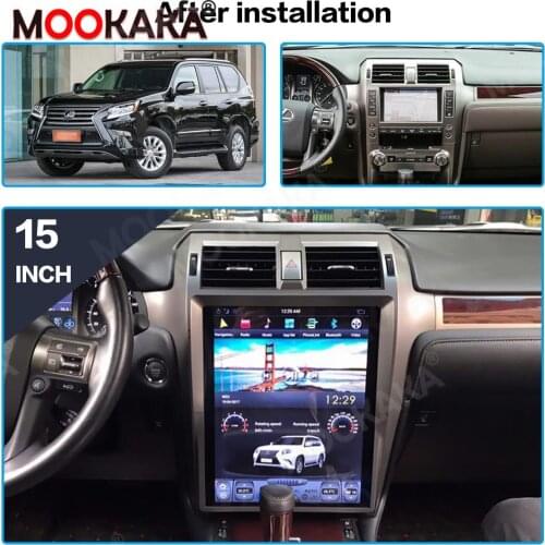 Tesla Style Android 9.0 64GB Car GPS Navigation Radio For Lexus GX460 GX400 2010-2018 Auto Multimedia Player Stereo Head Unit HD