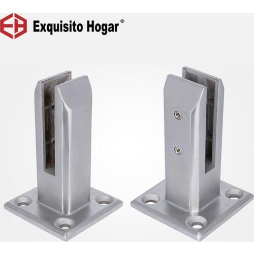 Stainless Steel 304 Swimming Pool Floor Clamp Glass Fixed Clip Platform Glass Fitting Anticorrosion And Antirust Beach Column