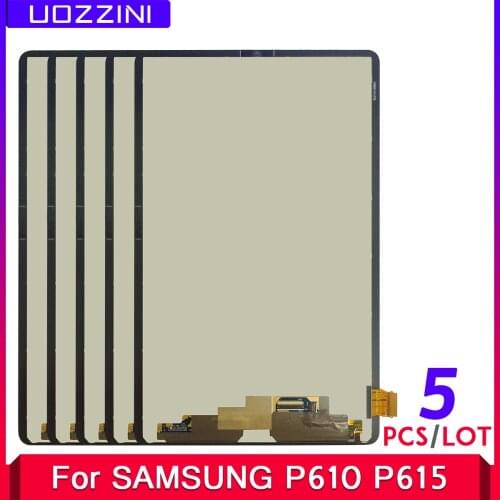 5 Pcs AAA+ Tested LCDs For Samsung Galaxy Tab S6 Lite P610 P615 P615N P617 10.4" Display Touch Screen Digitizer Assembly Replace