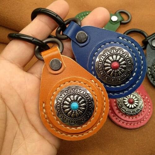 1pcs 125Khz/13.56MHZ RFID T5577/UID Writable blank cards Access Control Leather Metal Tags Token Keyfob Keychain ID EM4305 5200