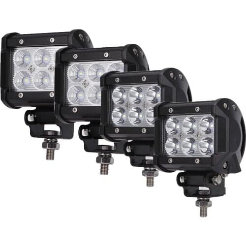 2PCS/4PCS LED Work Light Bar Driving Fog Headlight 4Inch Flood Spot Beam For Truck Tractor Motorcycle Boat Off Road Accessories