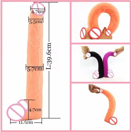 39.6cm long penis huge dildo sex toys for woman consolador Couples flirting masturbation Gay anal plug butt plug realistic dick